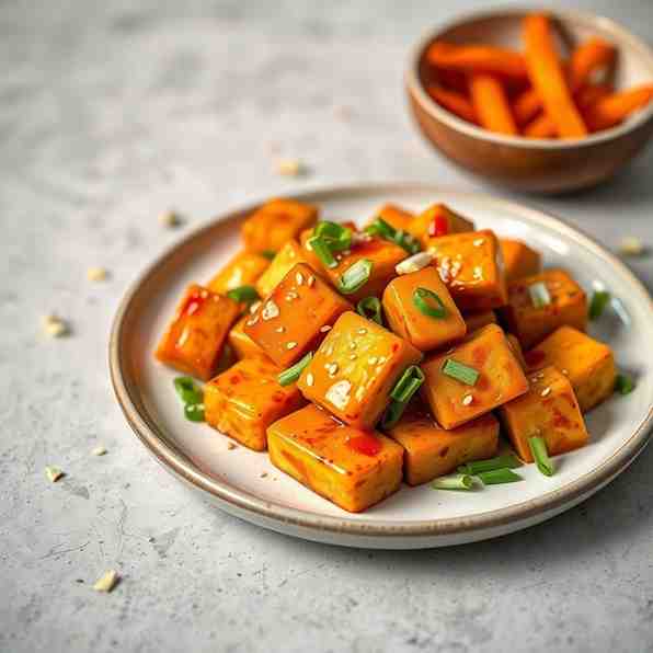 Crispy Hot Honey Garlic Tofu Recipe